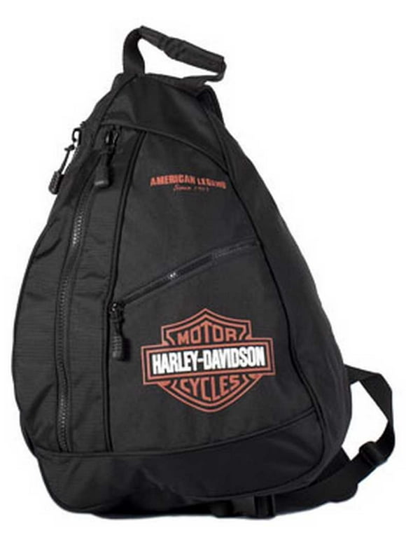 Harley-Davidson Mens Deluxe Backpack BP1900S-ORGBLK